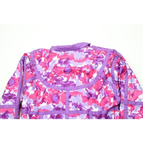 Vtg 90s Streetwear Womens Large Abstract 2 Piece Windbreaker Track Suit Joggers - Picture 8 of 16